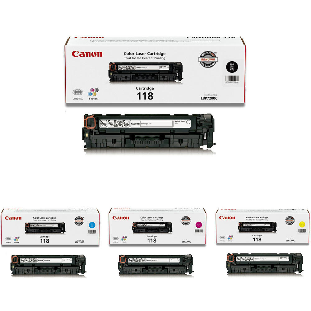 Canon 118 Original Toner Cartridge Combo BK/C/M/Y