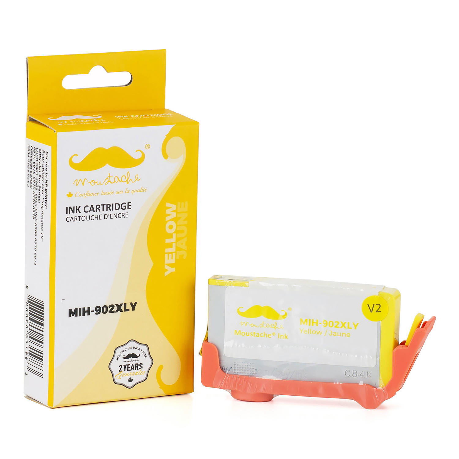 Remanufactured HP 902XL T6M10AN Yellow Ink Cartridge High Yield - Moustache®