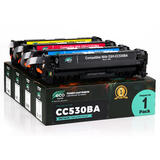 Compatible HP 304A CC530A CC531A CC532A CC533A Toner Cartridge Combo - Eco-saver