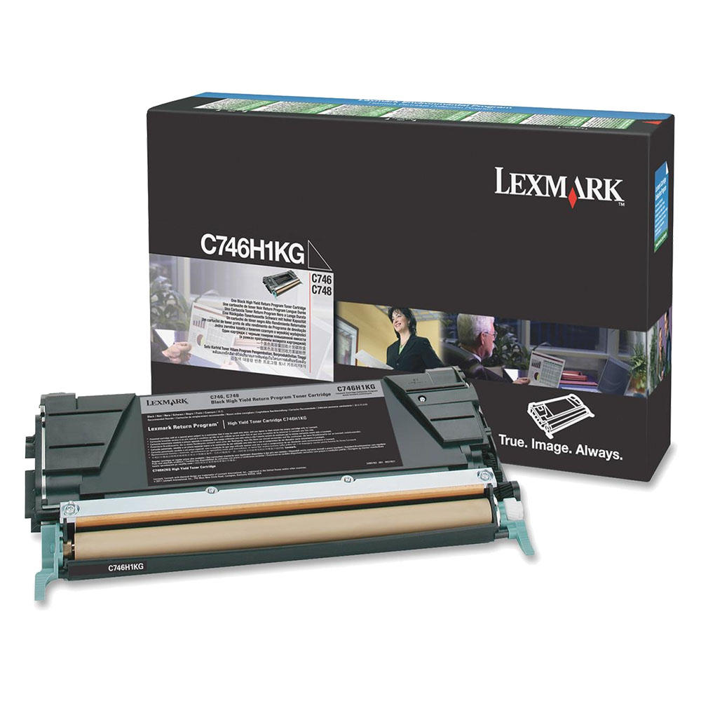 Lexmark C746H1KG Original Black Return Program Toner Cartridge High Yield