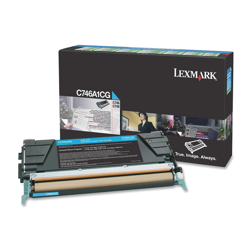 Lexmark C746A1CG Original Cyan Return Program Toner Cartridge