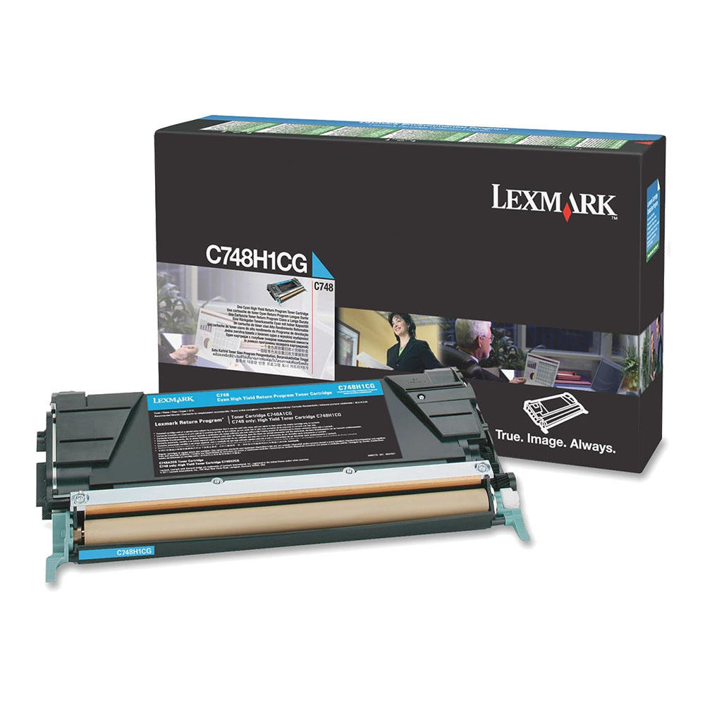 Lexmark C748H1CG Original Cyan Return Program Toner Cartridge High Yield