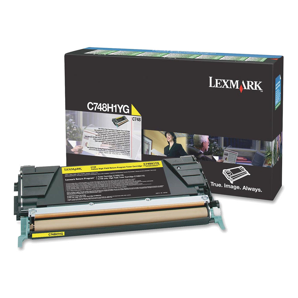 Lexmark C748H1YG Original Yellow Return Program Toner Cartridge High Yield