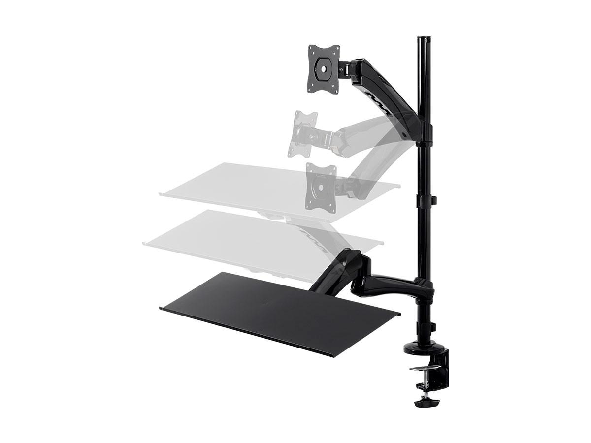 Sit-Stand Articulating Monitor and Keyboard Workstation Sit-Stand Articulating Monitor and Keyboard Workstation