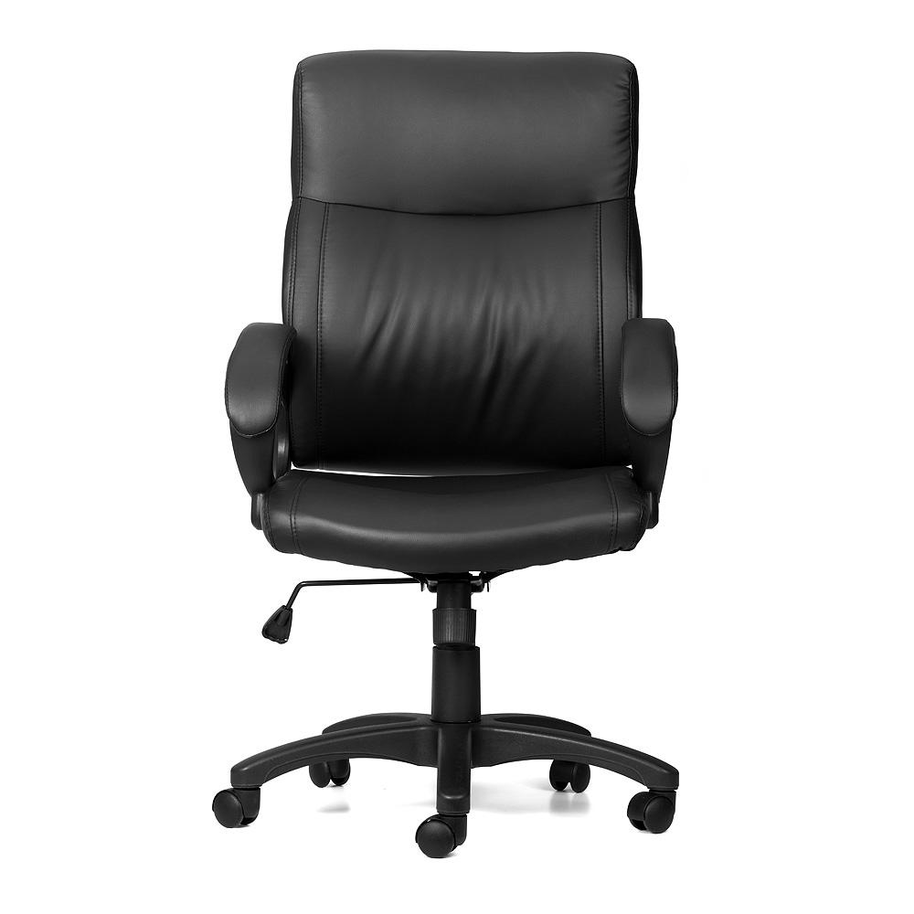 Black Flip-up Armrests Bonded Leather Ergonomic Executive Office Chair - Moustache®