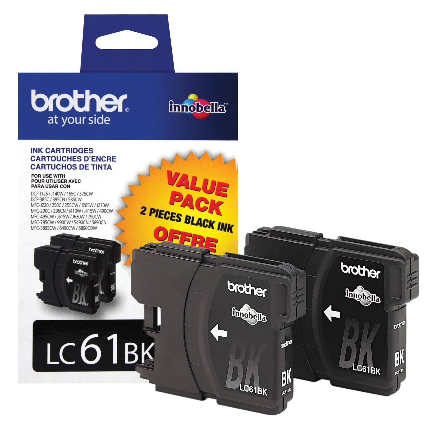 Brother LC612PKS Original Black Ink Cartridge Twin Pack