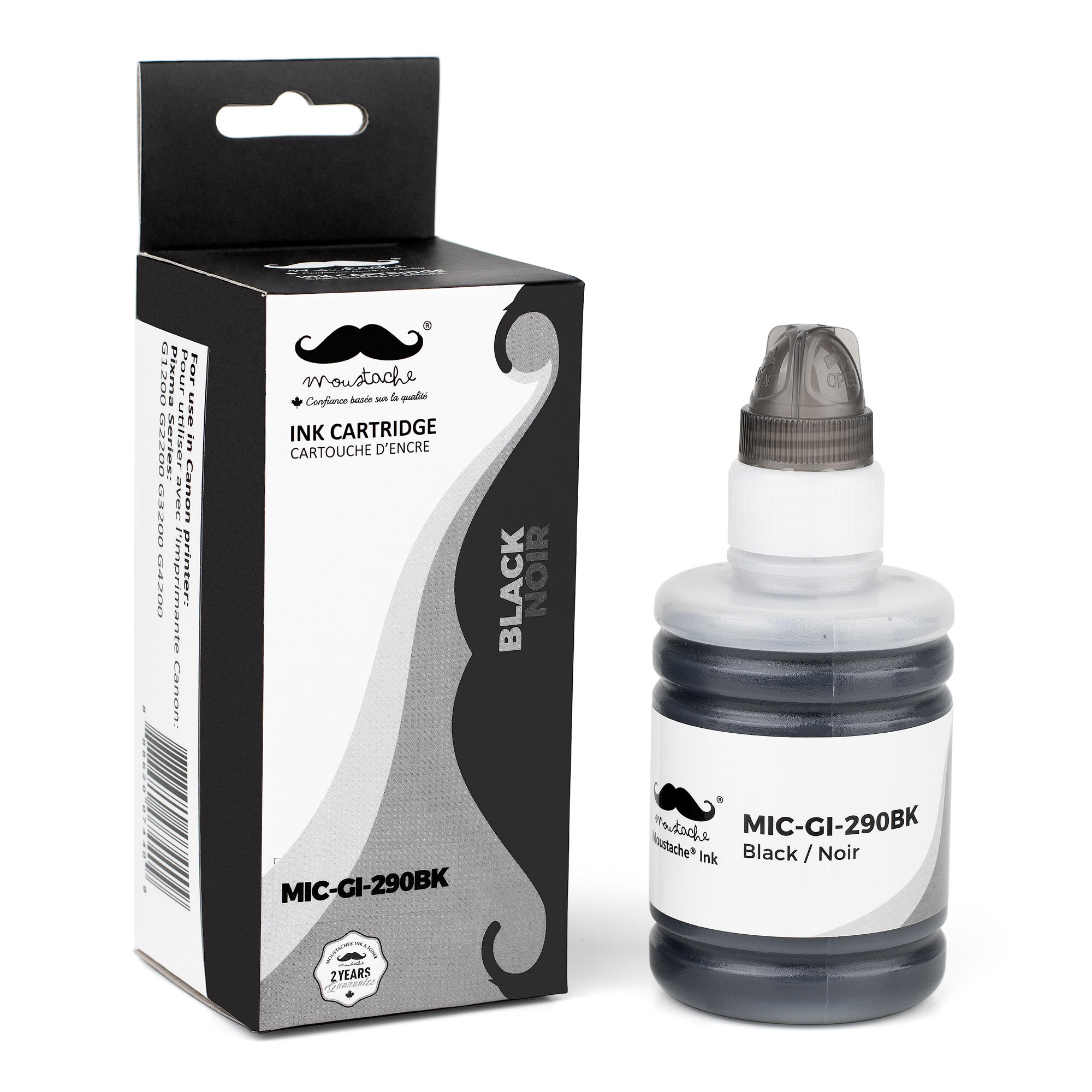 Canon GI-290BK Compatible Black MegaTank Ink Bottle High Yield (1595C001) - Moustache®