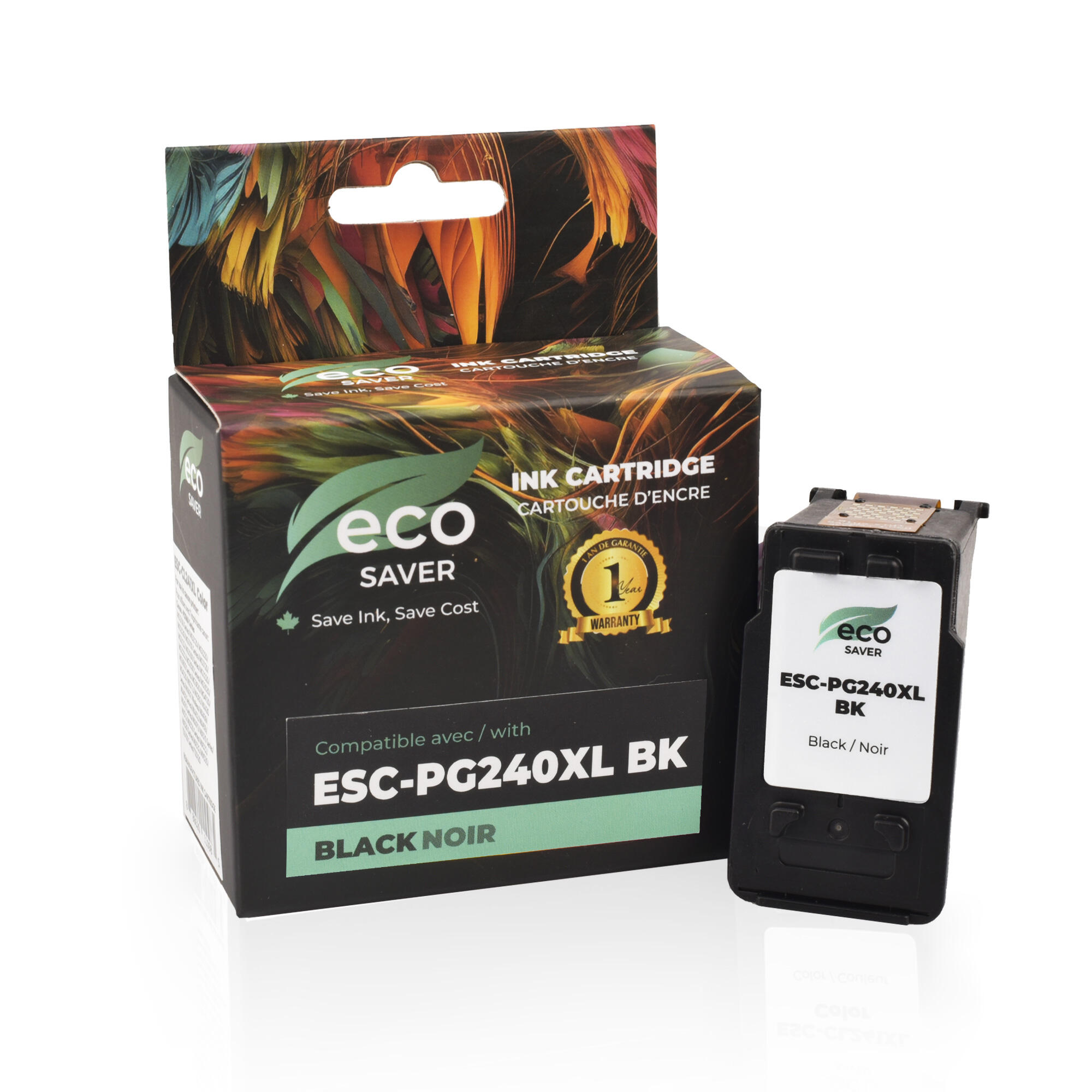 Canon PG-240XL Remanufactured Black Ink Cartridge High Yield (5206B001) - Eco-Saver