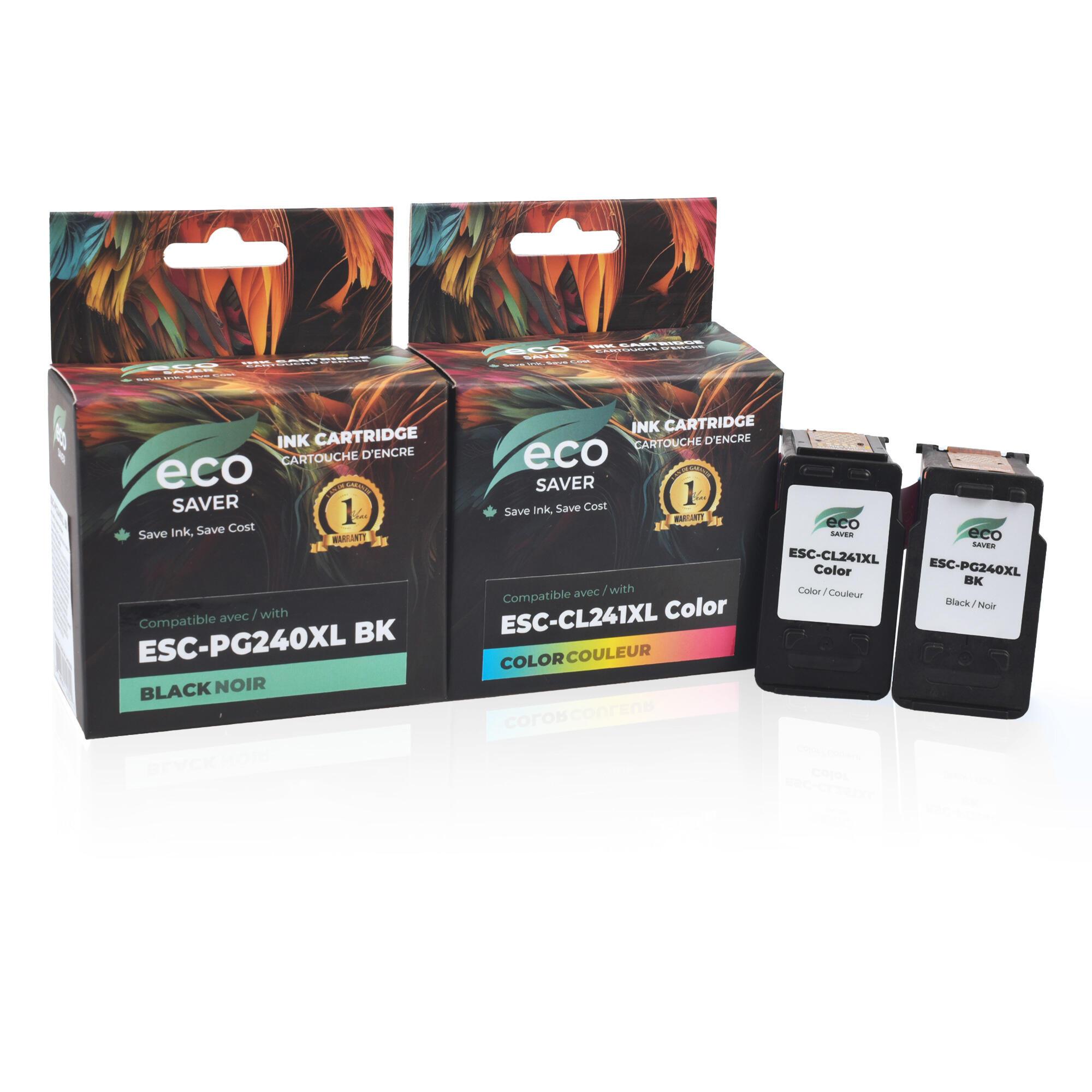 Canon PG-240XL CL-241XL Remanufactured Ink Cartridge High Yield Combo - Eco-Saver