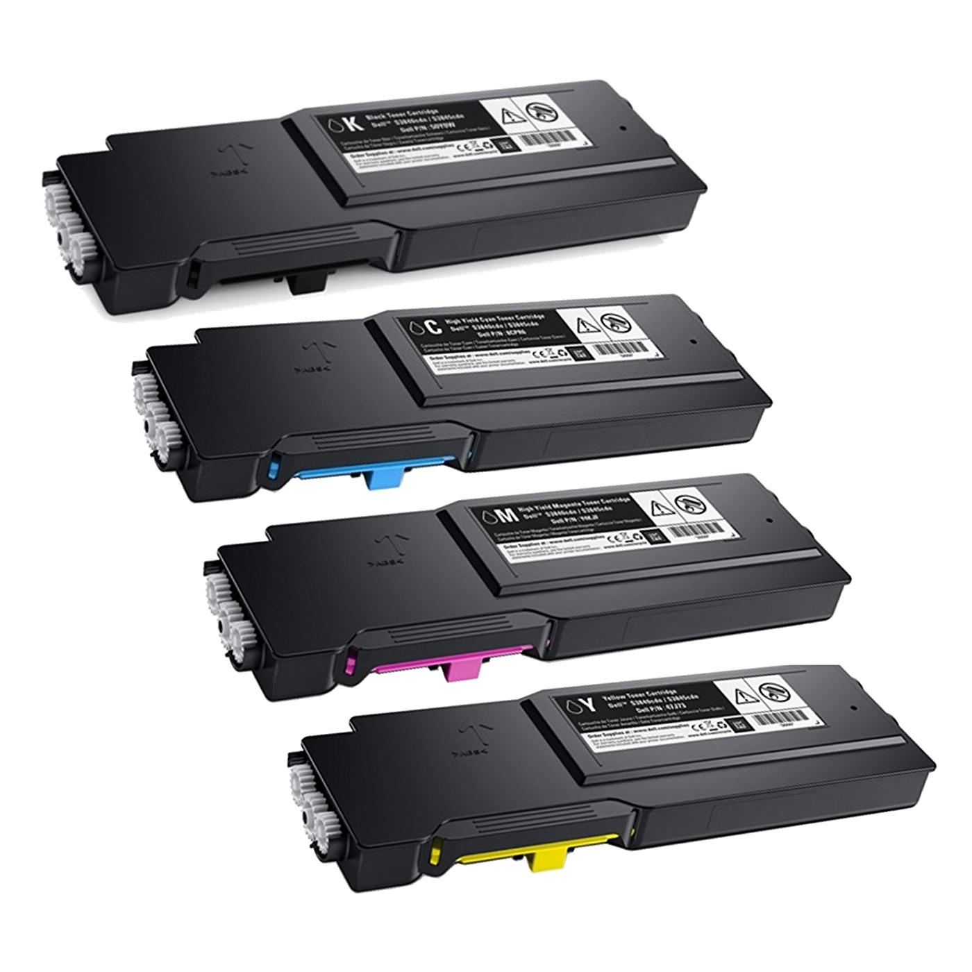 Dell 593-BCBC BCBF BCBE BCBD Compatible Toner Cartridge Combo BK C M Y