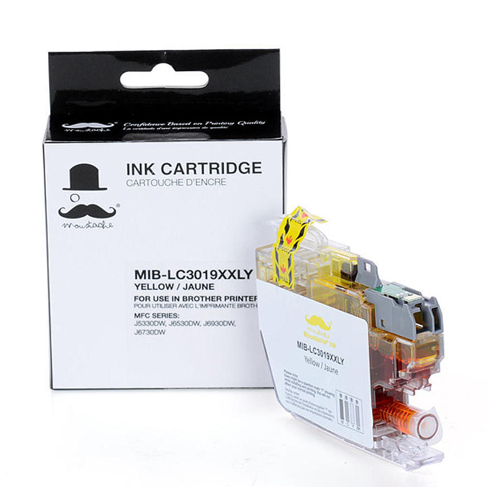 Brother LC3019Y XXL Compatible Yellow Ink Cartridge Extra High Yield - Moustache®