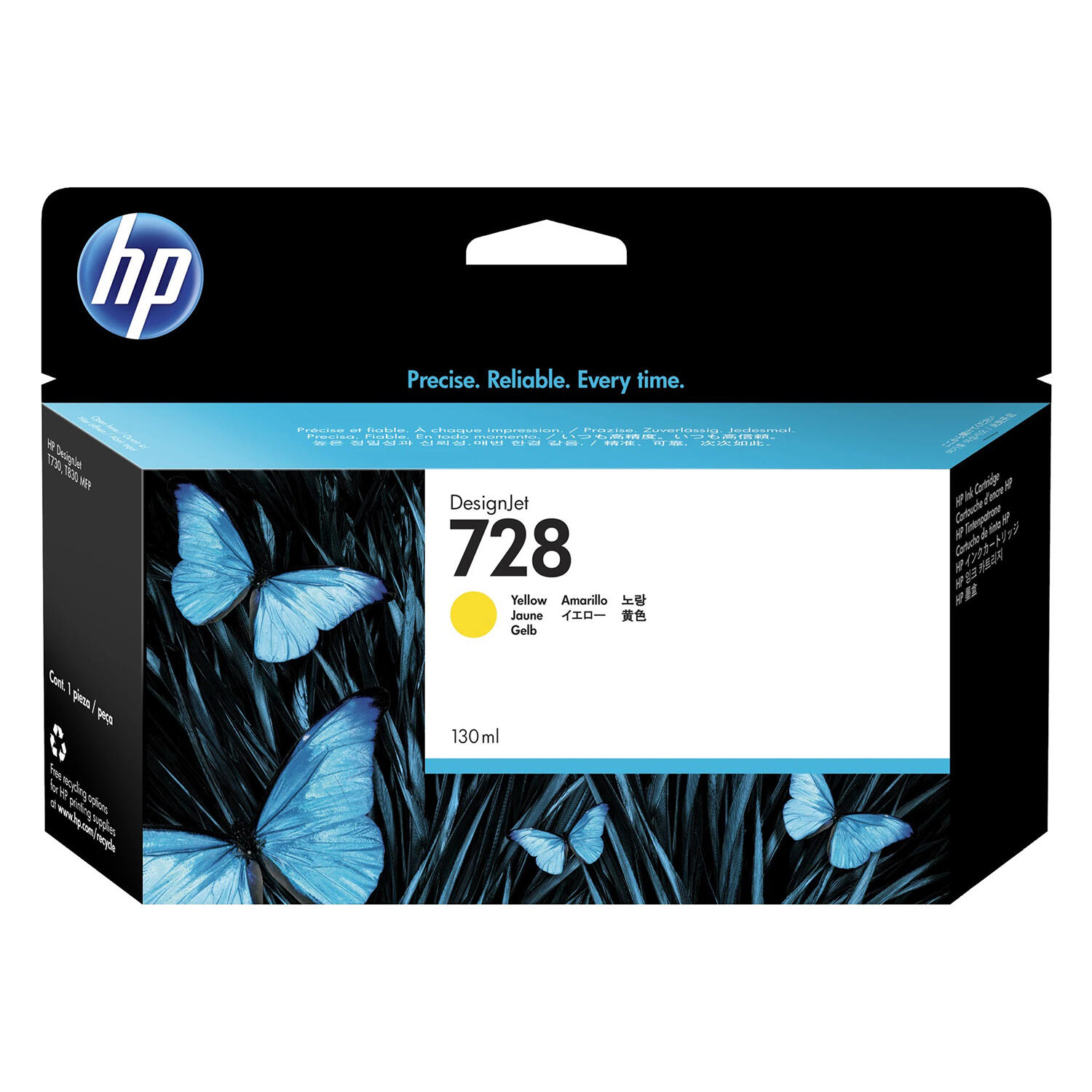 HP 728 F9J65A 130ml Original Yellow Ink Cartridge