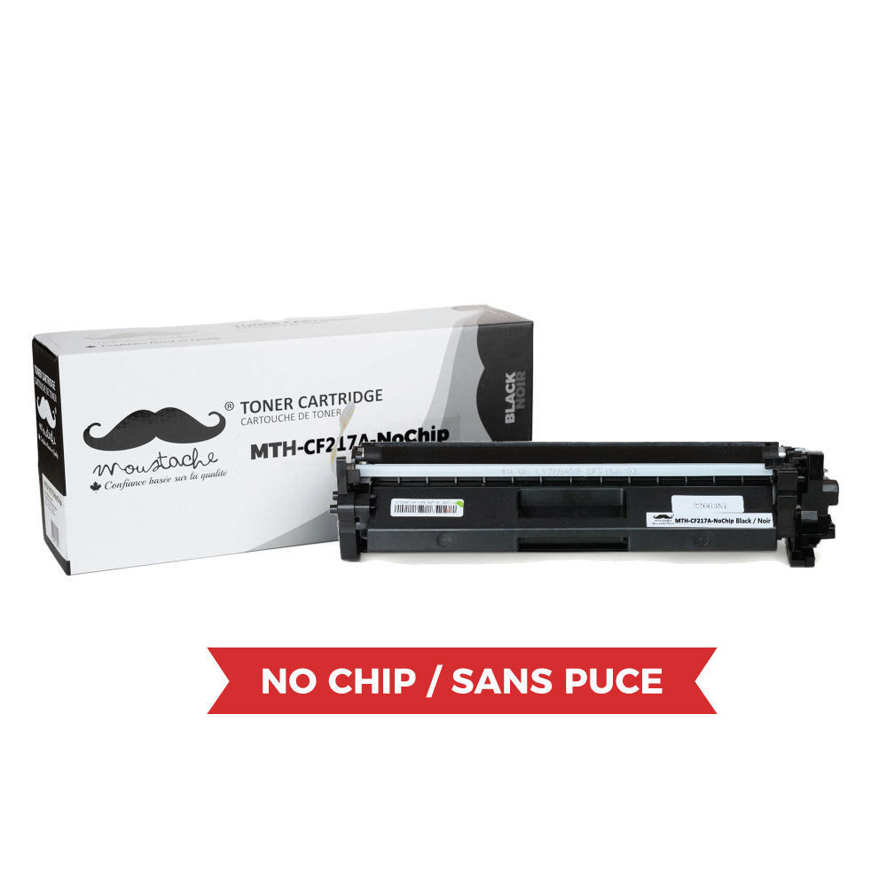 Compatible HP 17A CF217A Black Toner Cartridge - No Chip - Moustache®