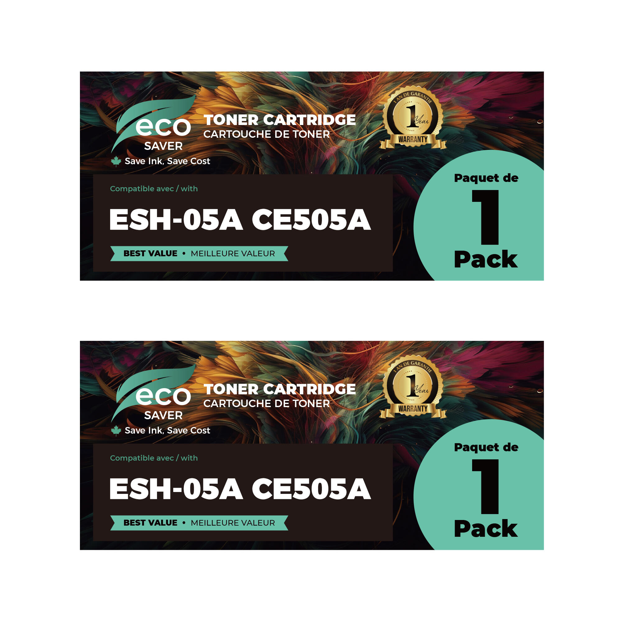 Compatible HP 05A CE505A Black Toner Cartridge - Eco-saver