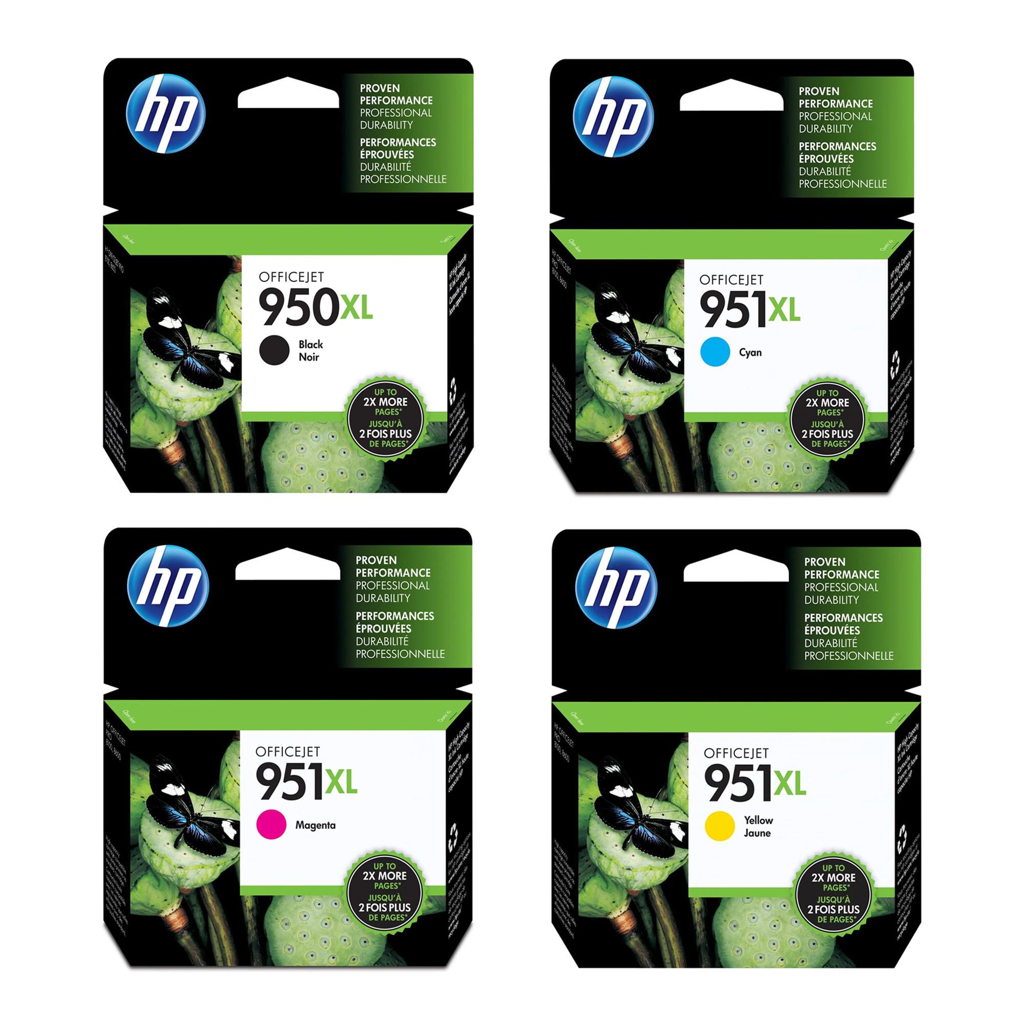 HP 950XL 951XL Original Ink Cartridge Combo High Yield BK/C/M/Y
