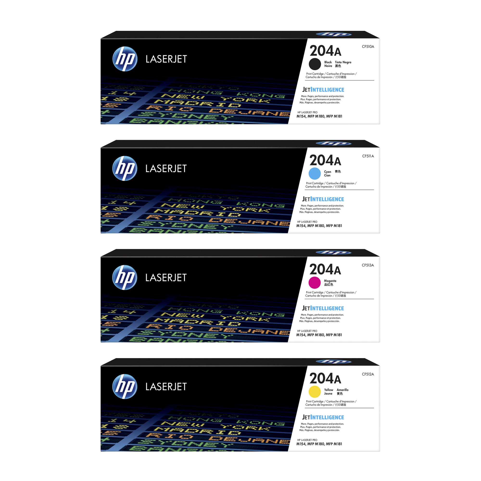 HP 204A Original Toner Cartridge Combo BK/C/M/Y