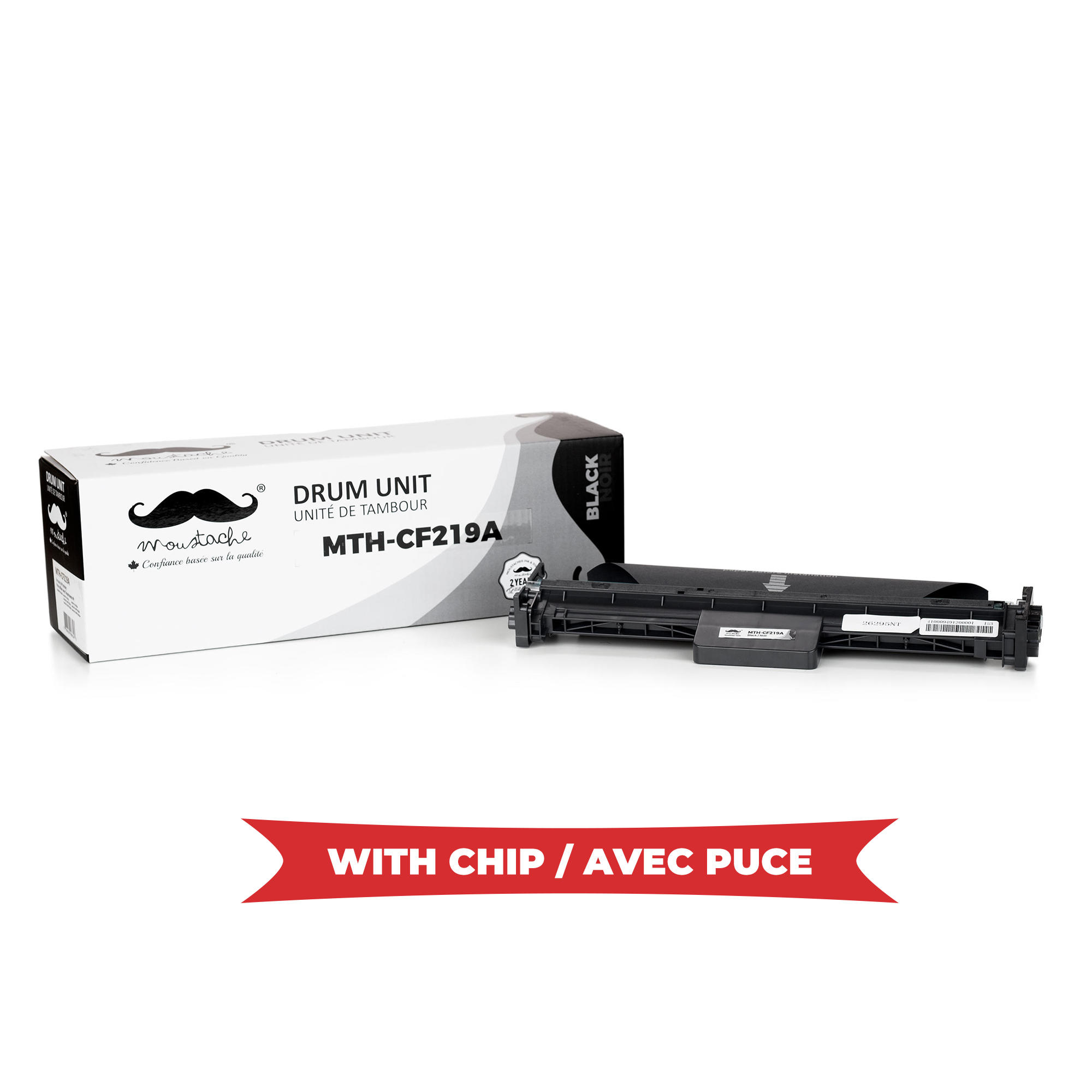 Compatible HP 19A CF219A Black Drum - With Chip - Moustache®