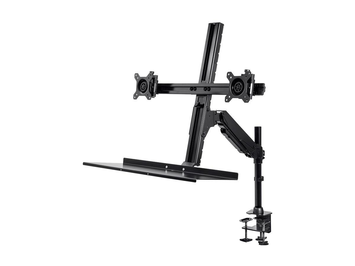 Sit-Stand Dual Monitor and Keyboard Workstation Monoprice - OpenBox Sit-Stand Dual Monitor and Keyboard Workstation Monoprice - OpenBox