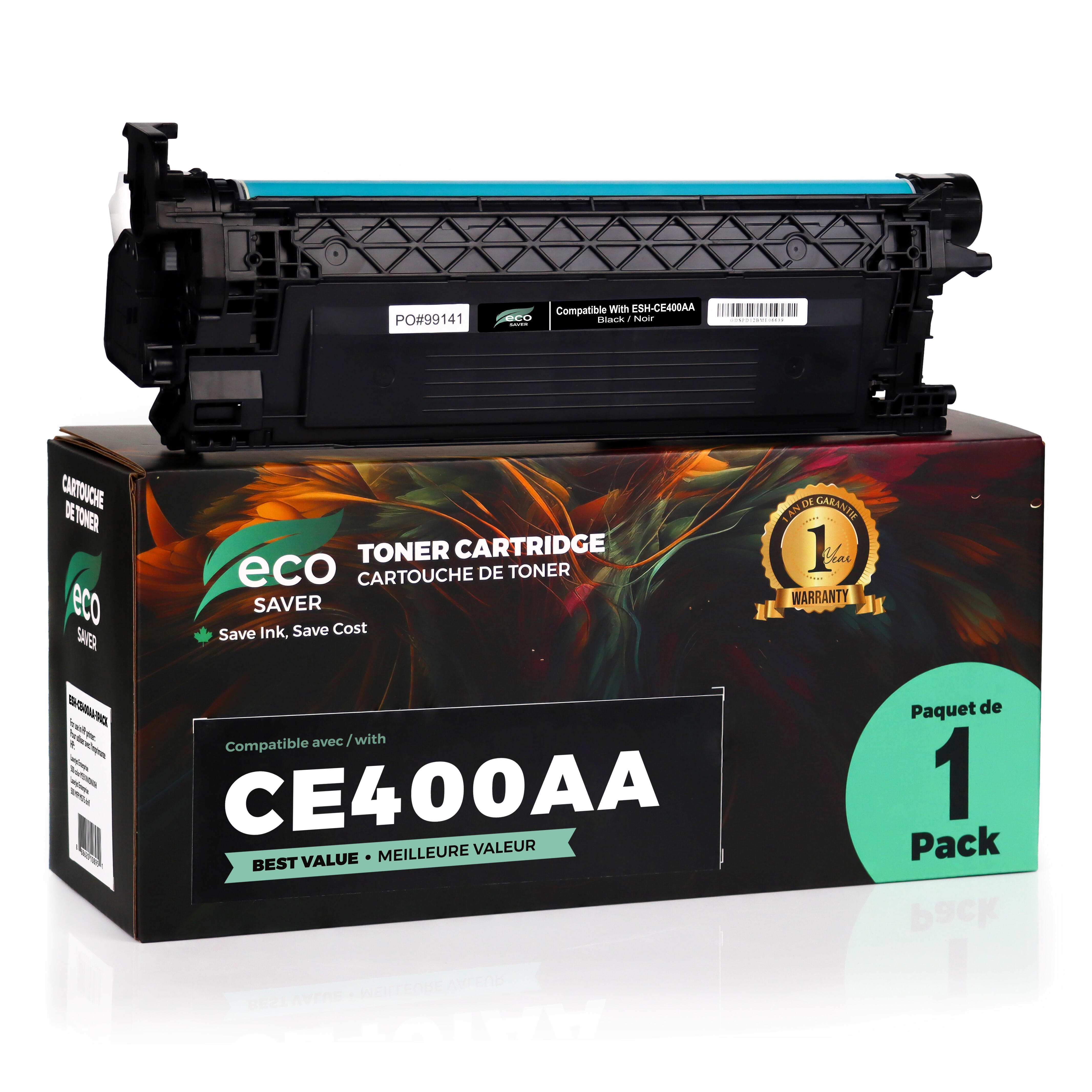 Compatible HP 507A CE400A Black Toner Cartridge - Eco-saver