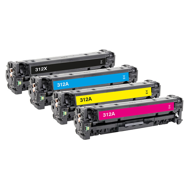 Remanufactured HP 312X 312A Toner Cartridge Combo BK/C/M/Y - Economical Box