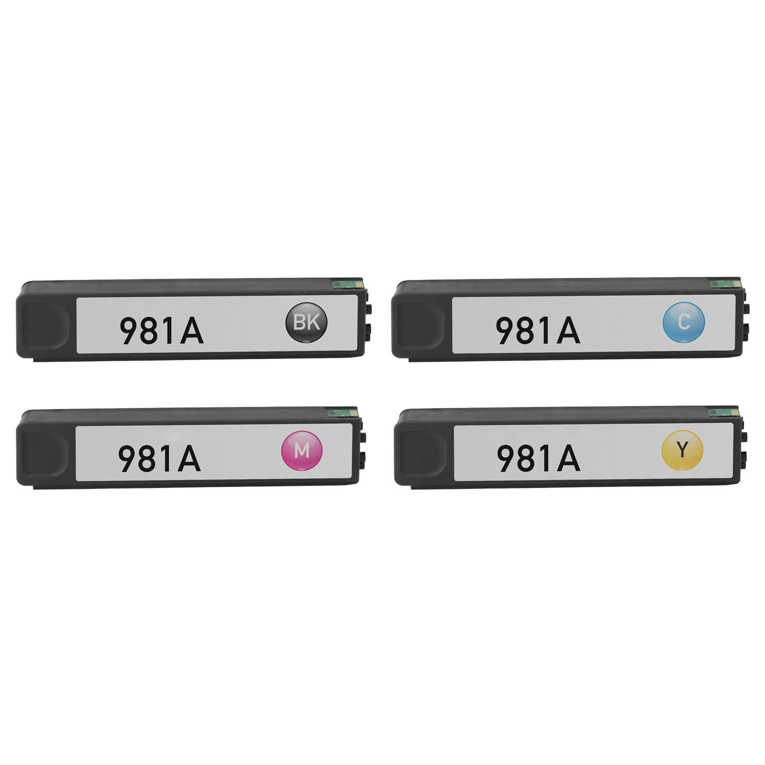 Remanufactured HP 981A PageWide Ink Cartridge Combo BK/C/M/Y