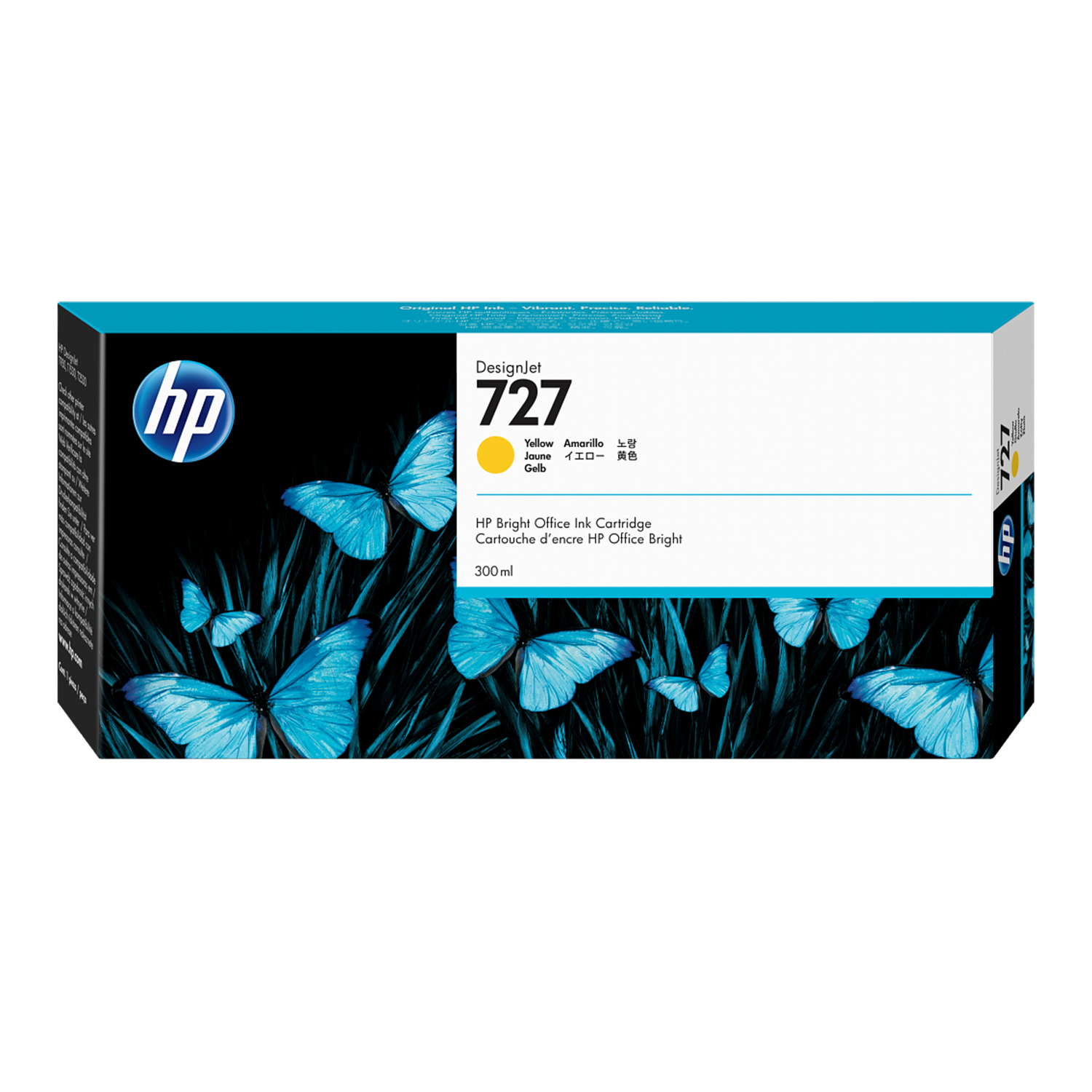 HP 727 F9J78A Original Yellow Ink Cartridge High Yield 300ml