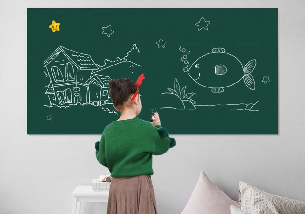 Magnetic Chalkboard Wall Self-Adhesive Sticker, Green, 0.6m x 1m - Moustache®