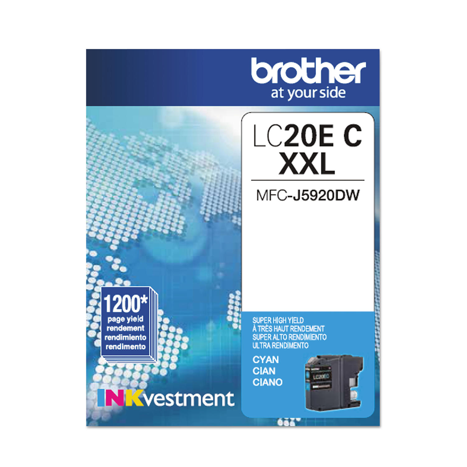 Brother LC20ECS Original Cyan Ink Cartridge Extra High Yield