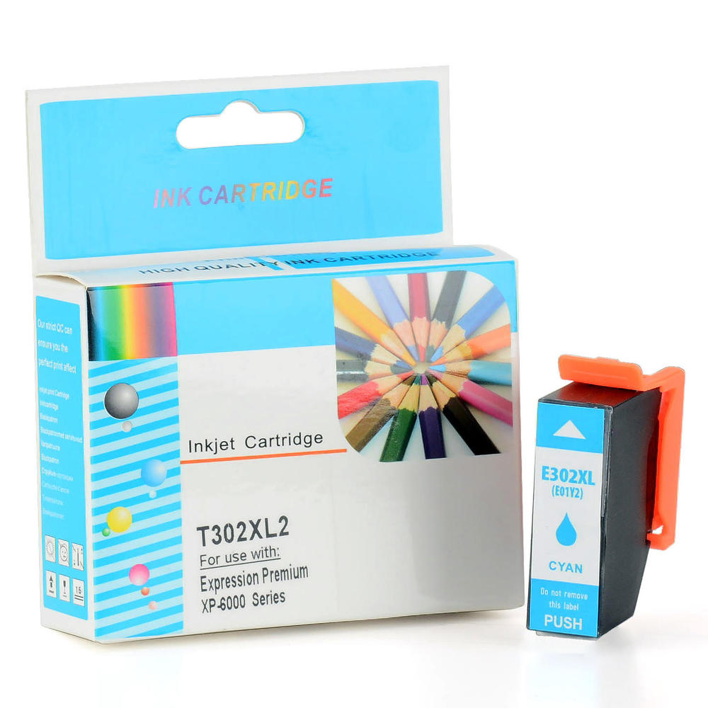 Epson 302XL T302XL220 Compatible Cyan Ink Cartridge High Yield