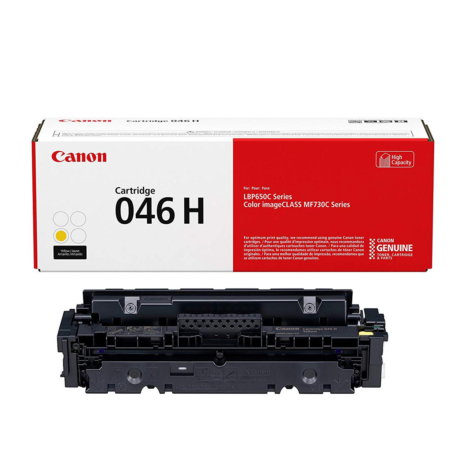 Canon 046H 1251C001 Original Yellow Toner Cartridge High Yield