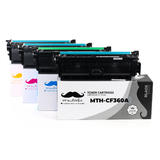 Compatible HP 508A CF360A CF361A CF363A CF362A Toner Cartridge Combo BK/C/M/Y - Moustache®