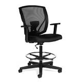 Offices to Go™ Ibex™ Mesh Drafting Chair, Black