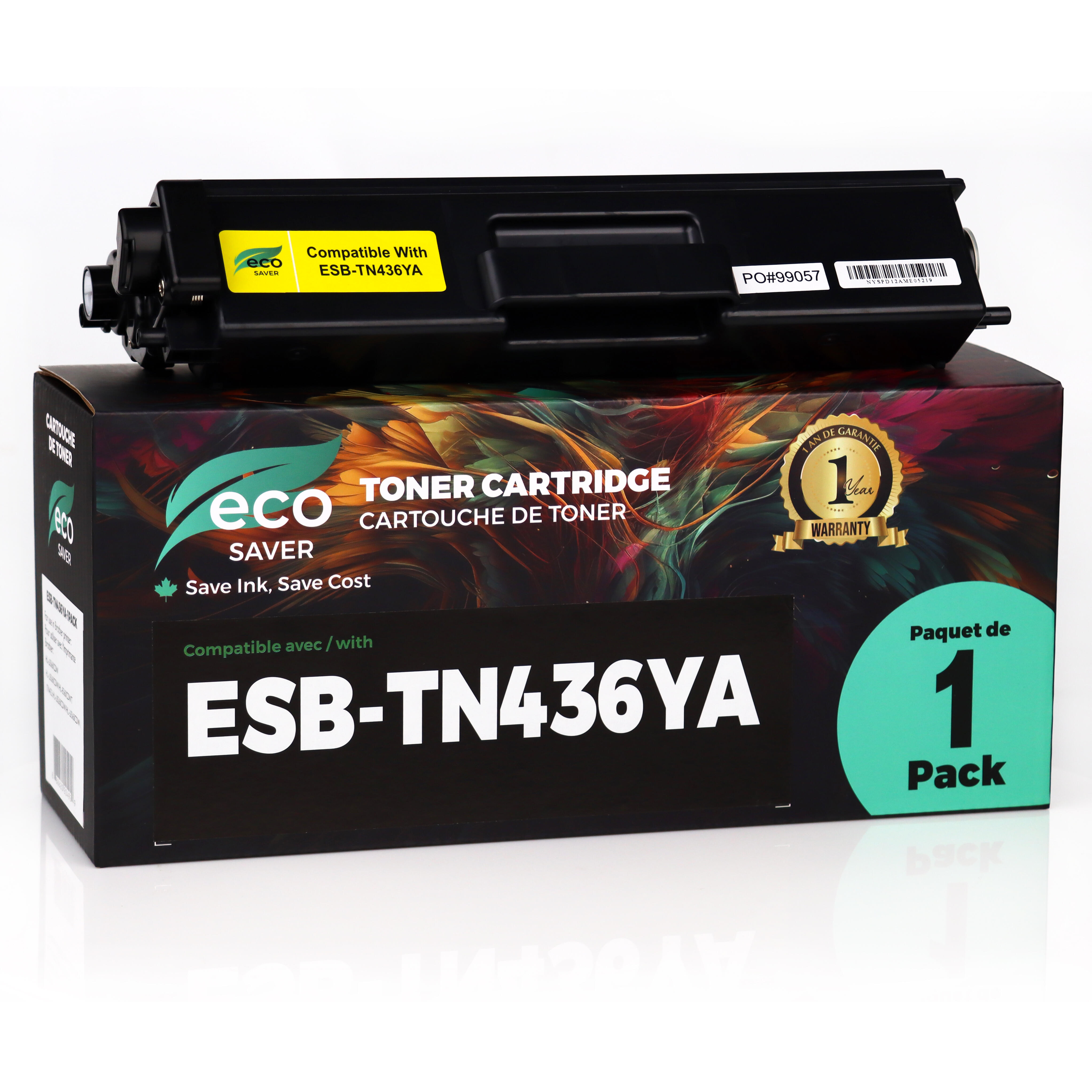 Brother TN436Y Compatible Yellow Toner Cartridge Extra High Yield - Eco-Saver