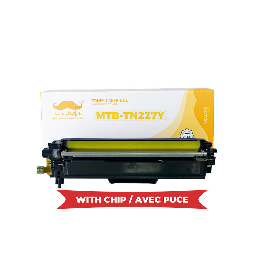 Brother TN227 Compatible Yellow Toner Cartridge High Yield Version of TN223 - With Chip - Moustache®