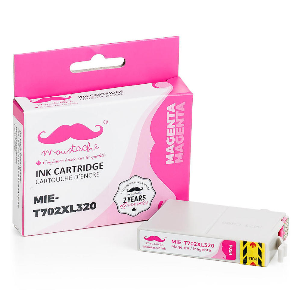 Epson 702 T702XL320-S Remanufactured Magenta Ink Cartridge High Yield - Moustache®