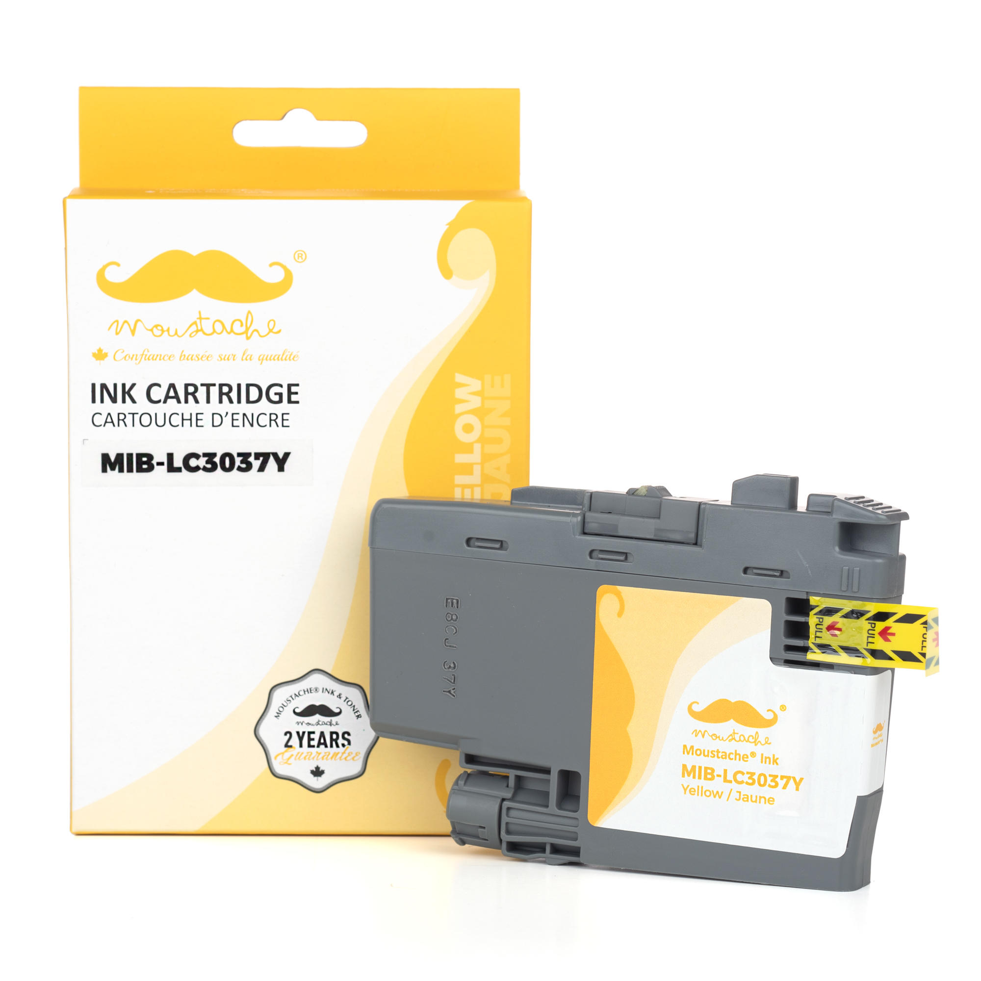 Brother LC3037Y Compatible Yellow Ink Cartridge Extra High Yield 1500 pages - Moustache®