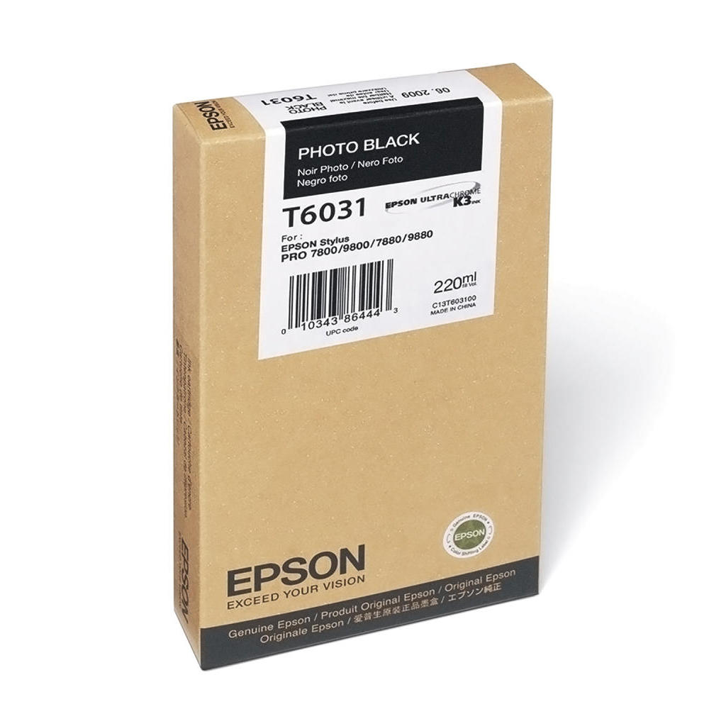 Epson T603100 Original Photo Black Ink Cartridge