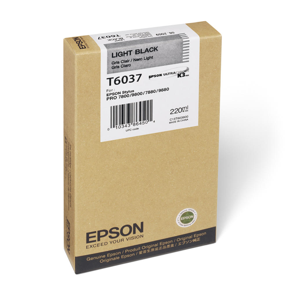 Epson T603700 Original Light Black Ink Cartridge