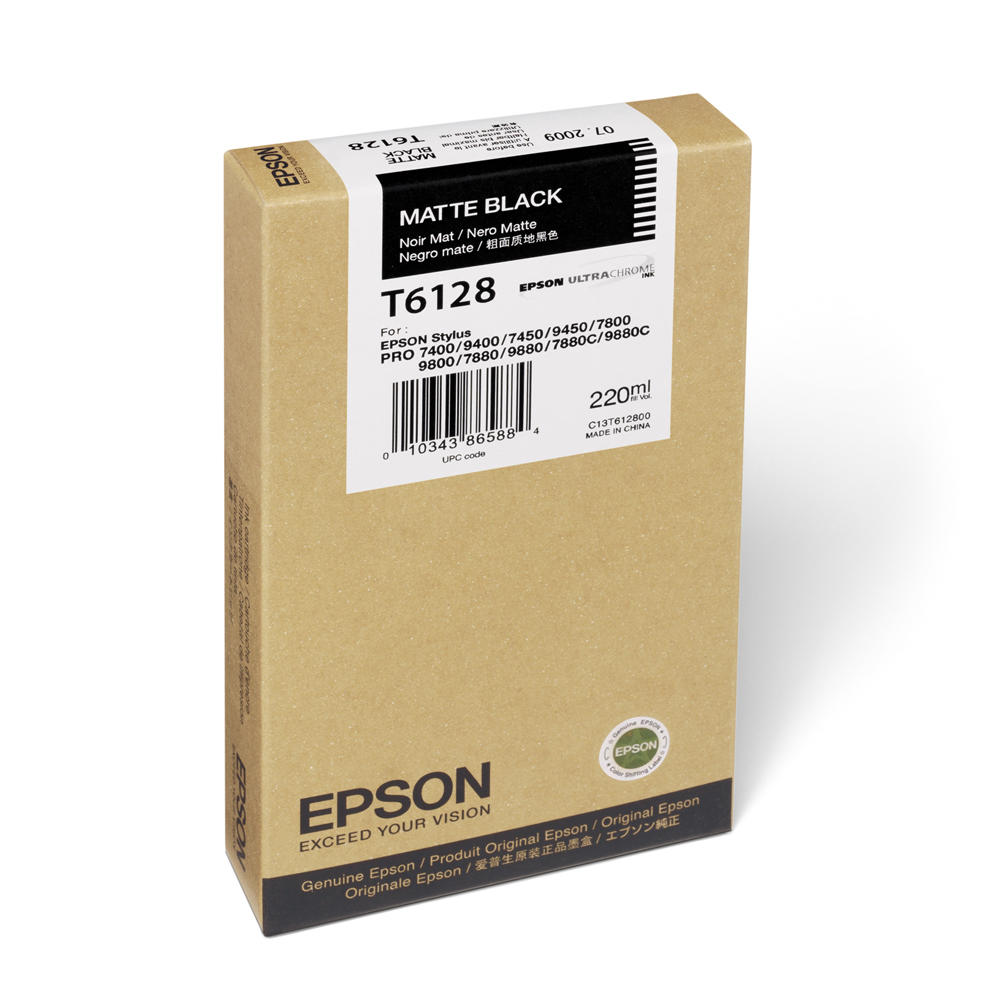Epson T612800 Original Matte Black Ink Cartridge High Yield