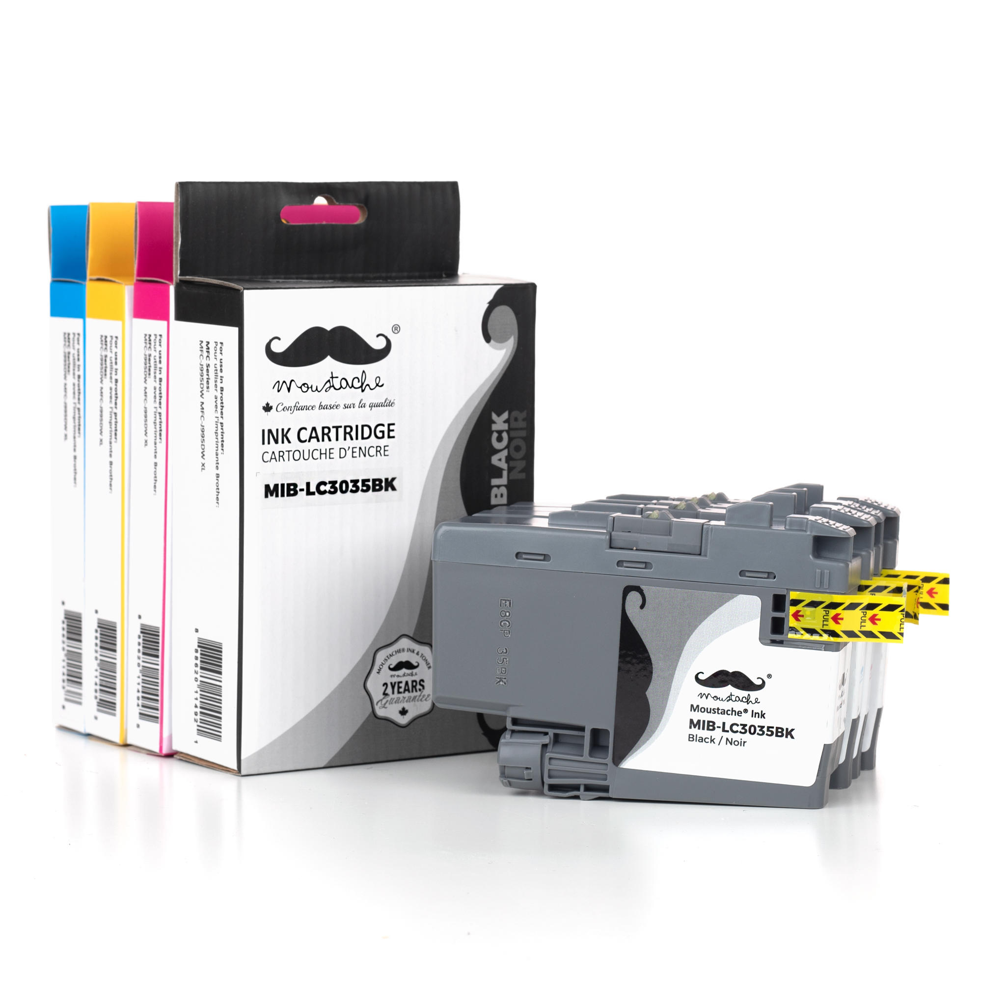 Brother LC3035 Compatible Ink Cartridge Combo Ultra High Yield BK/C/M/Y - Moustache®