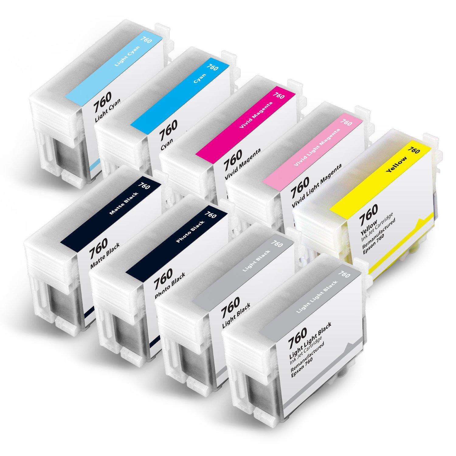 Epson 760 T760 Remanufactured Ink Cartridge Combo PBK/C/VM/Y/LC/VLM/LBK/MBK/LLBK