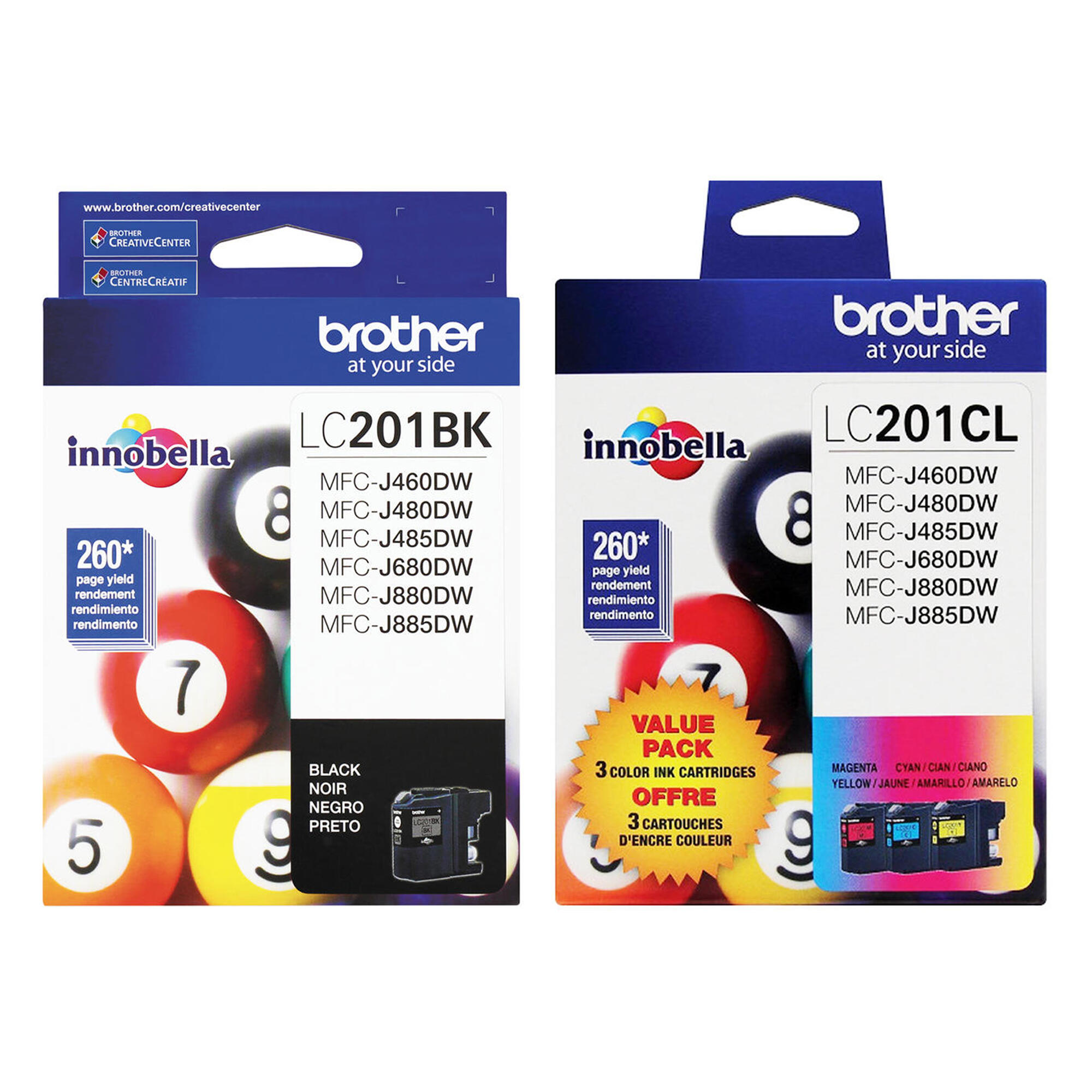 Brother LC201 Original Ink Cartridge Combo