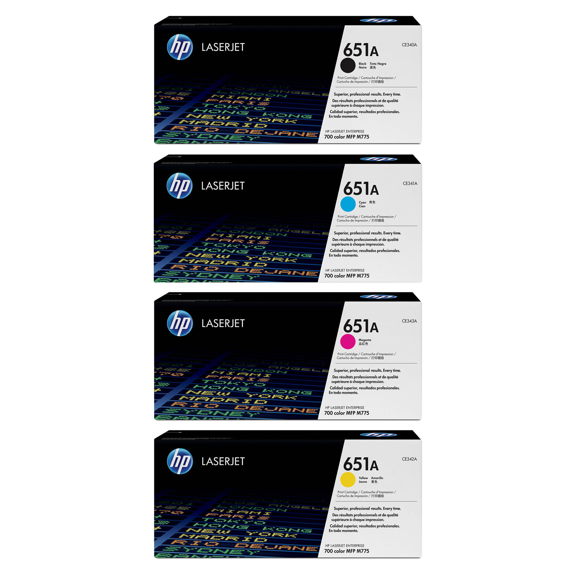 HP 651A Original Toner Cartridge Combo BK/C/M/Y