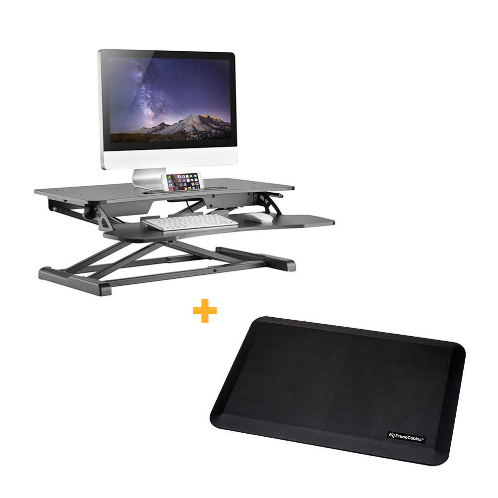 Sit Standing Desk Height Adjustable Ergo Riser ADR+Standing Mat  PrimeCables®