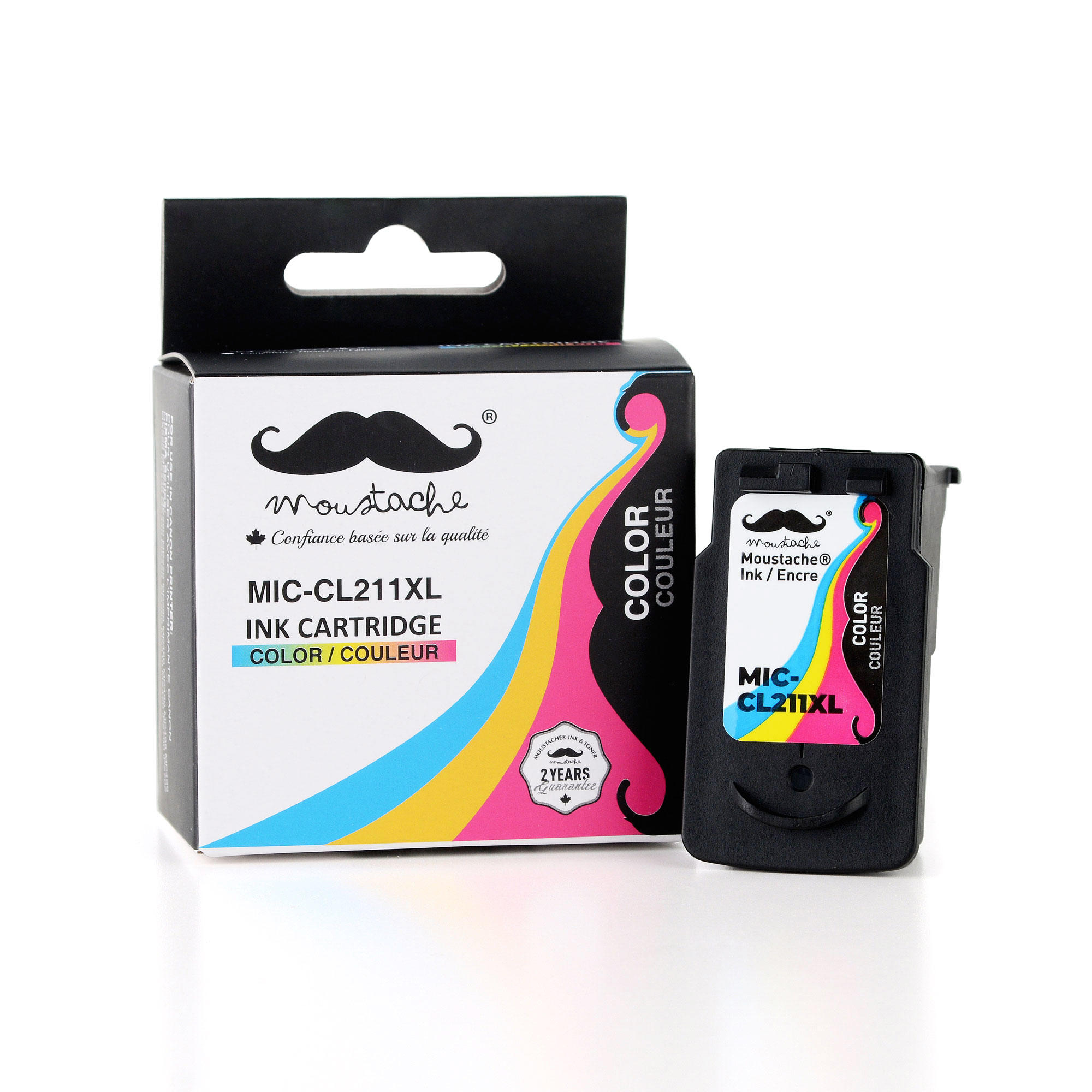 Canon CL-211XL Remanufactured Color Ink Cartridge High Yield - Moustache®