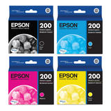 Epson 200 T200120-BCS Original Black and Color Ink Cartridge Combo BK/C/M/Y