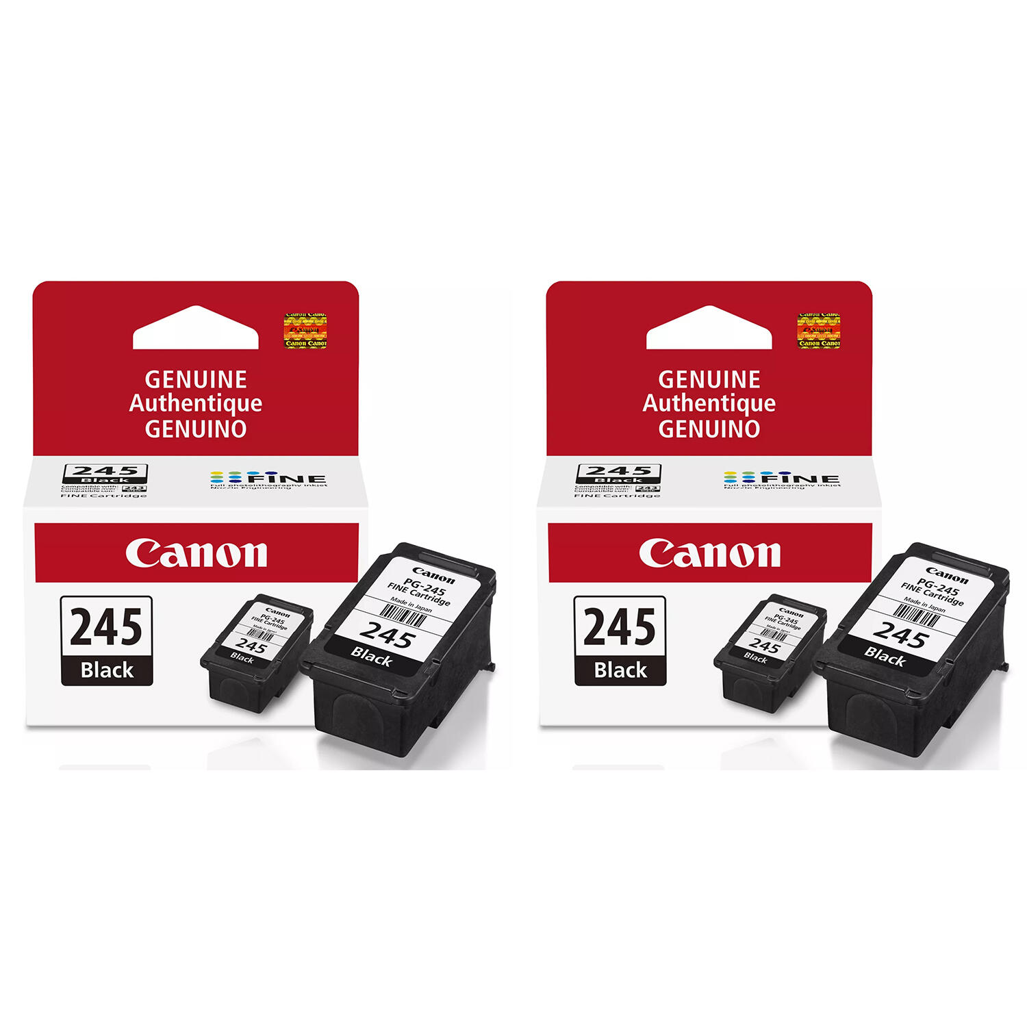 Canon PG245 Original Black Ink Cartridge, Twin Pack