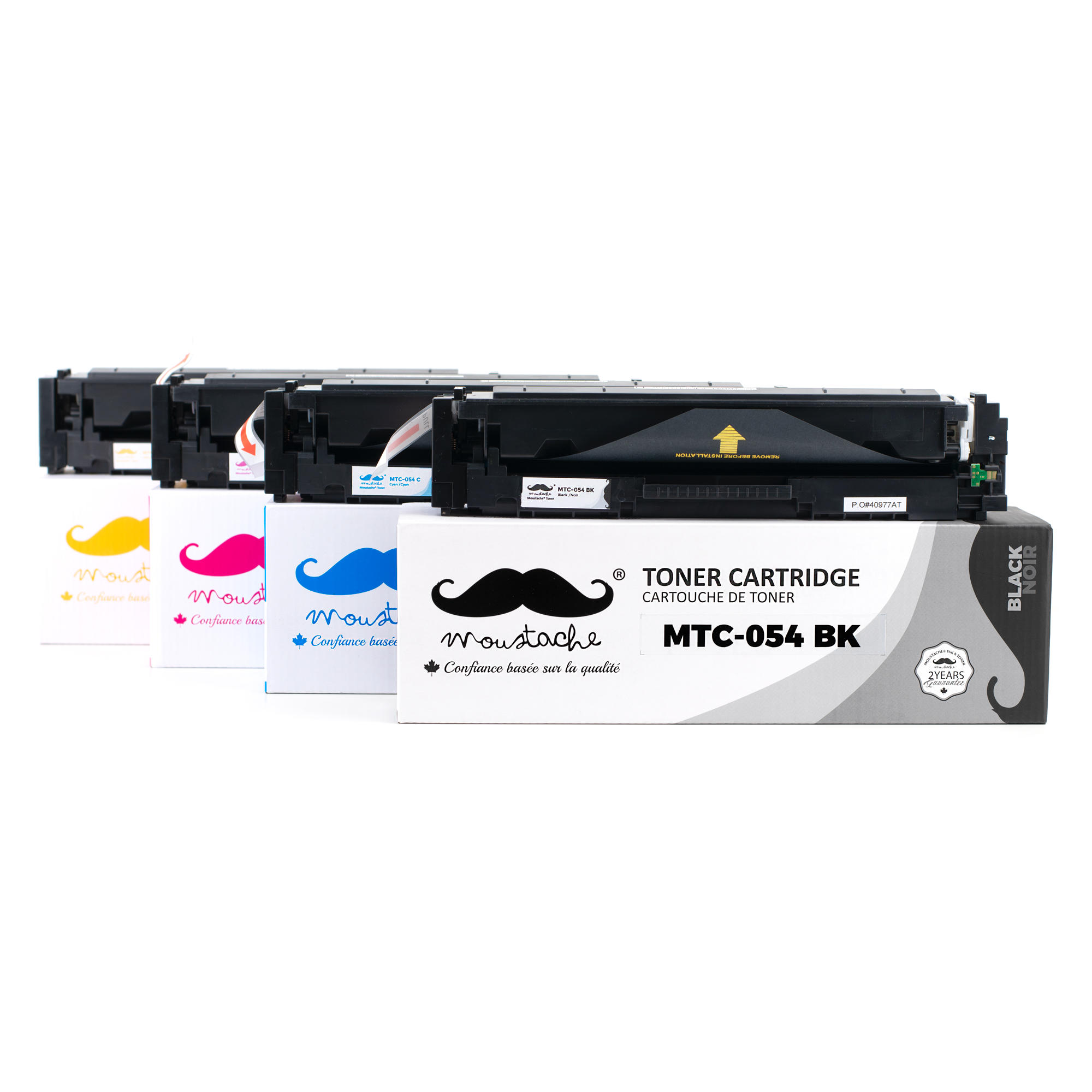Canon 054 Compatible Toner Cartridge Combo, BK/C/M/Y - Moustache®