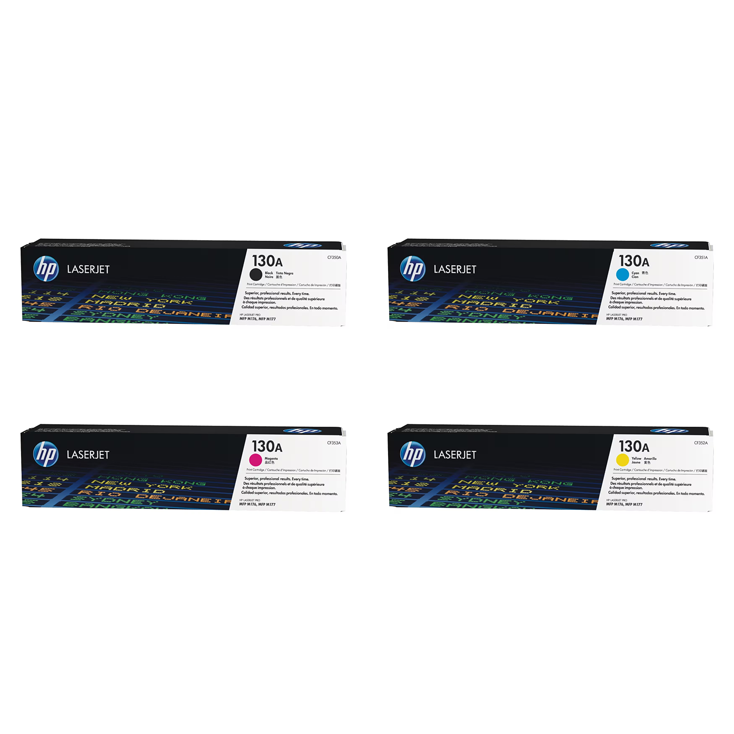 HP 130A CF350A CF351A CF352A CF353A Original Toner Cartridge Combo BK/C/M/Y