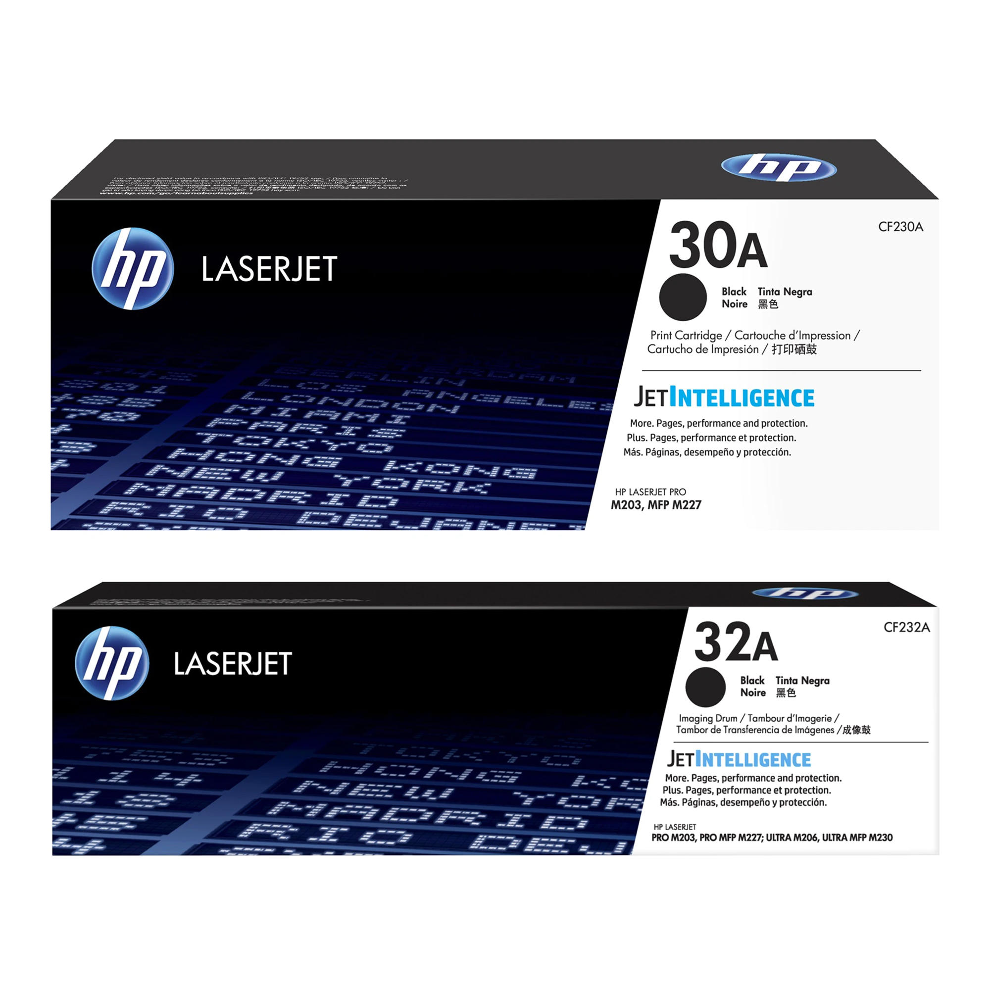HP 30A CF230A HP 32A CF232A Original Toner Cartridge and Drum Combo